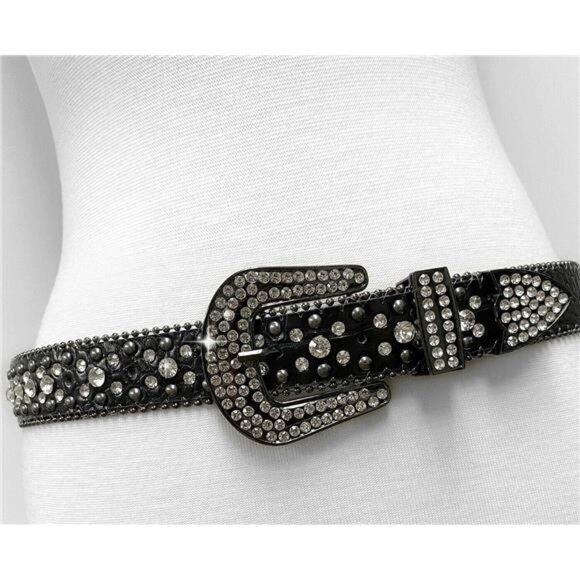 35158 50158 Women's Belts Rhinestone Belt Fashion Western Cowgirl Bling Studded - Picture 3 of 14